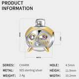 Face Figurines Bead for Women DIY Jewelry 925 Sterling Silver Charm