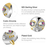 Face Figurines Bead for Women DIY Jewelry 925 Sterling Silver Charm