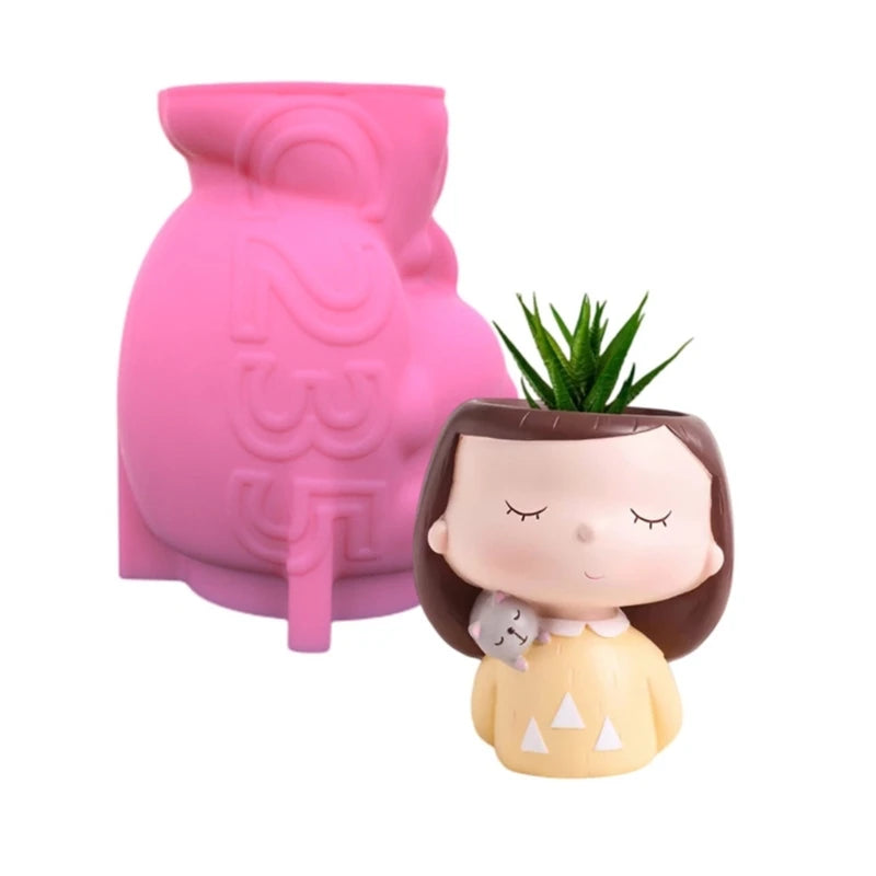 Flower Pot Silicone Mold Succulent Planter Concrete Mold DIY Pen Holder