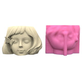 Silicone Face Flower Pot Mold for DIY Pen Holder
