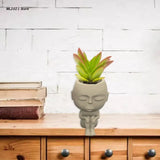 Face Flower Pot Silicone Mold Succulent Planter Concrete Pen Holder Mold