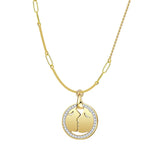 Creative Kissing Necklace, Small Steel Collarbone Pendant