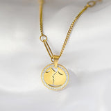 Creative Kissing Necklace, Small Steel Collarbone Pendant
