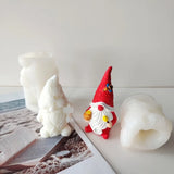 Christmas Candle Mold Santa Claus Gnome Dwarf Silicone Molds