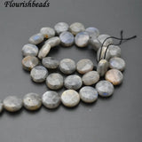 Labradorite Flat Round Coin Stone Loose Beads 10mm 12mm 14mm