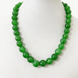Green Emerald Jade Necklace 11-12MM for Silver Natural Stone Gem Choker