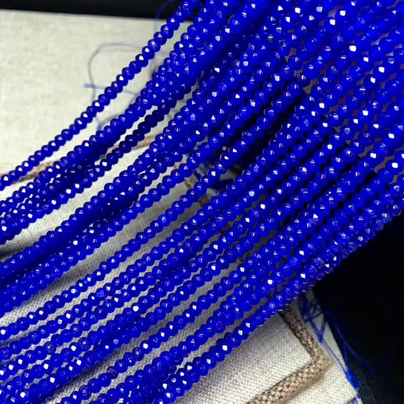 2x4mm Brazil Sapphire Rondelle Loose Beads 15'' Strand