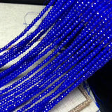 2x4mm Brazil Sapphire Rondelle Loose Beads 15'' Strand