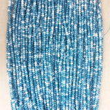 Faceted 3*4MM Larimar Hemimorphite Cut Round Beads Gemstone