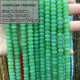 Faceted 5*8mm Green Chalcedony Labradorite Spacer Bead for Jewelry