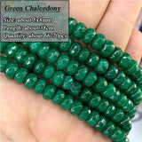 Faceted 5*8mm Green Chalcedony Labradorite Spacer Bead for Jewelry