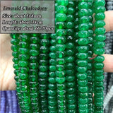 Faceted 5*8mm Green Chalcedony Labradorite Spacer Bead for Jewelry