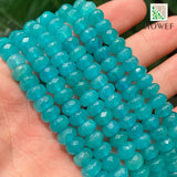 Faceted Amazonite Rondelle Beads 8mm