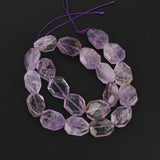 Faceted Amethysts Quartz Slice Slab Charms Bead Pendant Necklace