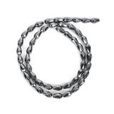 Faceted Hematite Natural Stone Water Drop Spacer Bead 3-10MM