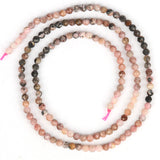 Faceted Lace Rhodonite 2/3mm Natural Stone Beads 15inch