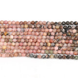 Faceted Lace Rhodonite 2/3mm Natural Stone Beads 15inch