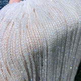 Faceted Light Moonstone Beads Natural Gem Stone DIY Jewelry Making