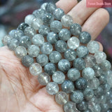 Cloud Crystal Demon Quartz Round Beads Natural Stone DIY Bracelet 15''