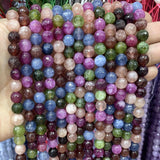 Colorful Tourmaline Jade Round Beads for Jewelry Making 6/8/10mm