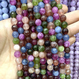 Colorful Tourmaline Jade Round Beads for Jewelry Making 6/8/10mm