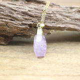 Faceted Crystal Amethysts Nugget Pendants Necklace
