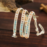Crystal Wrap Bracelet Geometric Alloy Beads Boho Bracelet