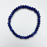 Faceted Deep Gemstone Sapphire Jade Bracelet Natural Stone Bead Student Jewelry