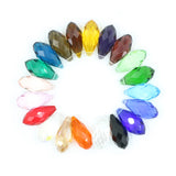Faceted Drop Glass Beads Teardrop Crystal Pendant DIY Necklace Bracelet