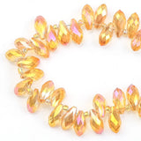 Faceted Drop Glass Beads Teardrop Crystal Pendant DIY Necklace Bracelet