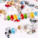 Faceted Drop Glass Beads Teardrop Crystal Pendant DIY Necklace Bracelet