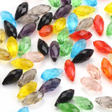 Faceted Drop Glass Beads Teardrop Crystal Pendant DIY Necklace Bracelet