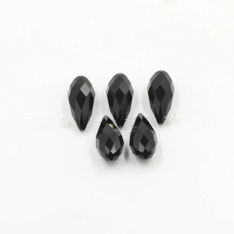 Faceted Drop Glass Beads Teardrop Crystal Pendant DIY Necklace Bracelet