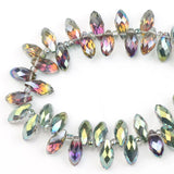 Faceted Drop Glass Beads Teardrop Crystal Pendant DIY Necklace Bracelet