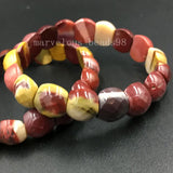 Faceted Egg Stone Stretch Bracelet