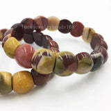 Faceted Egg Stone Stretch Bracelet
