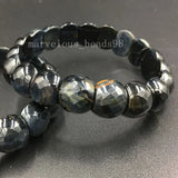 Faceted Egg Stone Stretch Bracelet