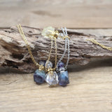 Fluorite Mini Perfume Bottle Necklace Lemon Quartz Citrines