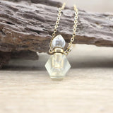 Fluorite Mini Perfume Bottle Necklace Lemon Quartz Citrines