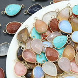 Faceted Gemstone Charms Chakra Reiki Healing Crystal Pendants