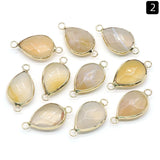 Faceted Gemstone Charms Chakra Reiki Healing Crystal Pendants