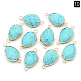 Faceted Gemstone Charms Chakra Reiki Healing Crystal Pendants