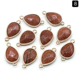 Faceted Gemstone Charms Chakra Reiki Healing Crystal Pendants