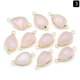 Faceted Gemstone Charms Chakra Reiki Healing Crystal Pendants