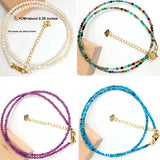 Faceted Gemstones 2-3mm Necklace Bracelet Quartz Agate Aquamarine Pearl
