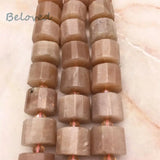 Faceted Sunstone Nugget Beads, High Raw Quartz Gems, BG18275