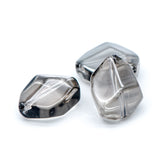 Faceted Glass Unique Beads 16mm Sparkly Grey (GM005-13) 38 beads