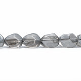 Faceted Glass Unique Beads 16mm Sparkly Grey (GM005-13) 38 beads
