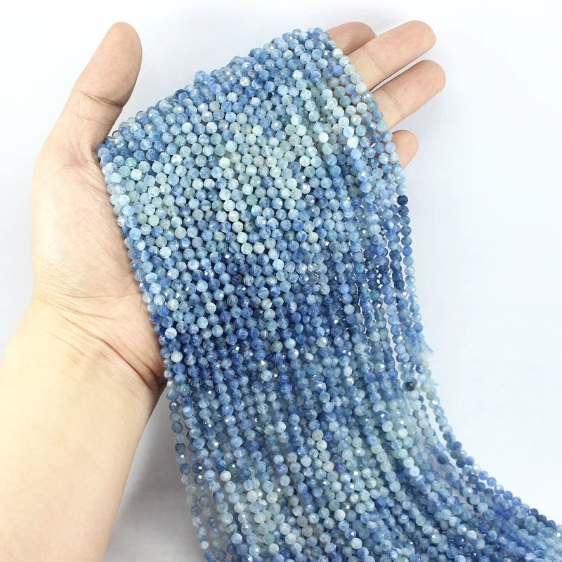 Faceted 2/3/4mm Kyanite Morganite Amethyst Garnet Seed Beads