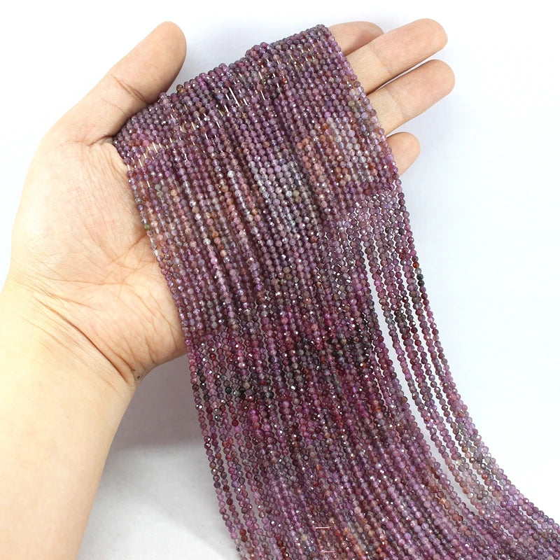 Faceted 2/3/4mm Kyanite Morganite Amethyst Garnet Seed Beads